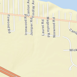 Rye beach Ohio Street Map