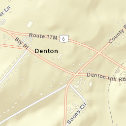 Denton New York Street Map