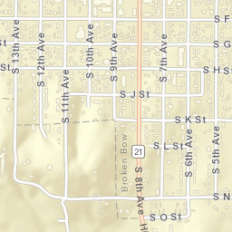 501-547 South 10th Avenue, Broken Bow Street Map