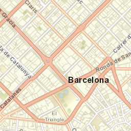Barcelona, ​​Spain Street Map