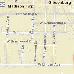 Gibsonburg Ohio Street Map