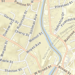 Pawcatuck Connecticut Street Map