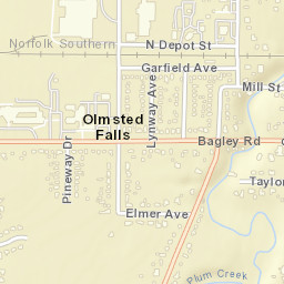 Olmsted Falls Ohio Street Map