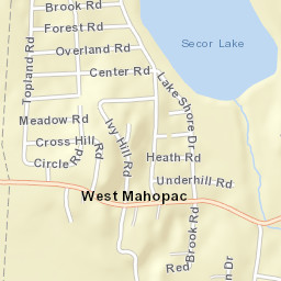 West Mahopac New York Street Map