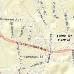 Bethel Connecticut Street Map
