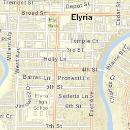 Elyria Ohio Street Map