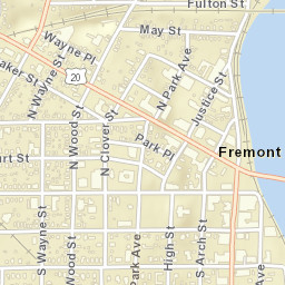 Fremont Ohio Street Map