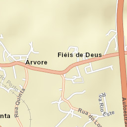 Árvore Street Map