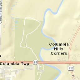Columbia Hills Corners Ohio Street Map
