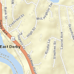 East Derby Connecticut Street Map