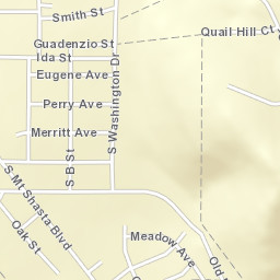 Mount Shasta California Street Map