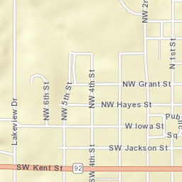 257-299 Public Square Greenfield IA Street Map