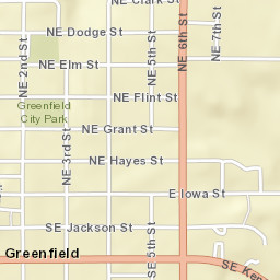 301-399 NE 6th St Greenfield IA Street Map