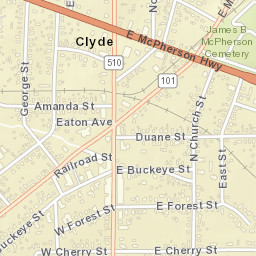 Clyde Ohio Street Map
