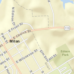 Milan Ohio Street Map
