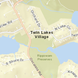 Twin Lakes Village New York Street Map