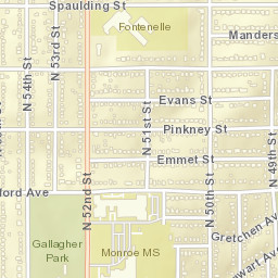 3341-3399 North 52nd Street Omaha NE Street Map