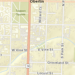 Oberlin Ohio Street Map