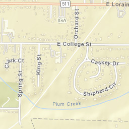 Shiperd Circle Ohio Street Map