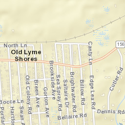 Old Lyme Shores Connecticut Street Map