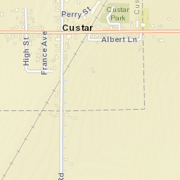 Custar Ohio Street Map