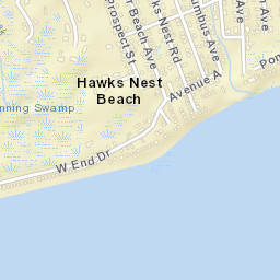 Hawks Nest Beach Connecticut Street Map
