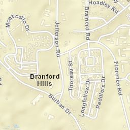 Branford Hills Connecticut Street Map