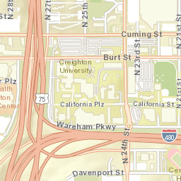 N 30th St & US-75 Omaha NE 68131 Street Map