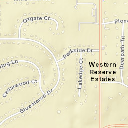 Western Reserve Estates Ohio Street Map