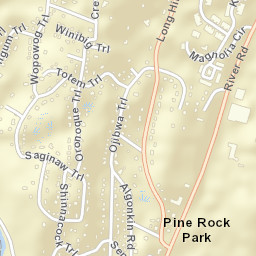 Pine Rock Park Connecticut Street Map