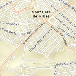 Sant Pere de Ribes Street Map
