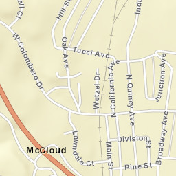 McCloud California Street Map
