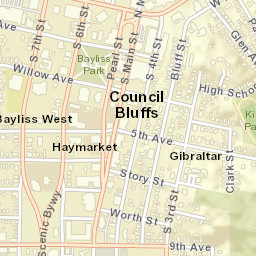 210 S 7th St, Council Bluffs, IA 51501 Street Map