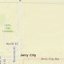 Jerry City Ohio Street Map