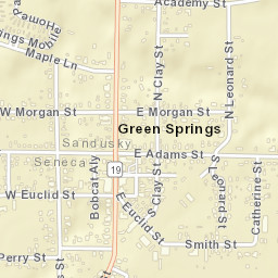 Green Springs Ohio Street Map