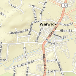 Warwick New York Street Map