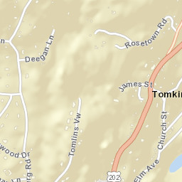 Tomkins Cove New York Street Map