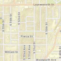 Omaha, Nebraska Street Map