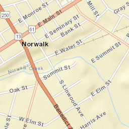 Norwalk Ohio Street Map