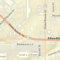 Streetsboro Ohio Street Map