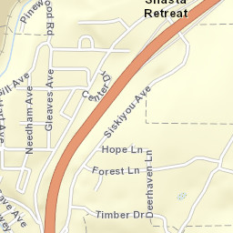 Shasta Retreat California Street Map