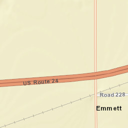 Emmett Ohio Street Map