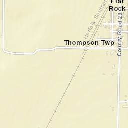 Flat Rock Ohio Street Map