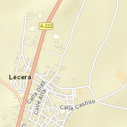 Lécera Street Map
