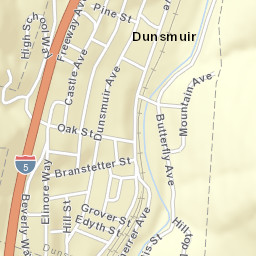 Dunsmuir California Street Map