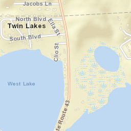 Twin Lakes Ohio Street Map