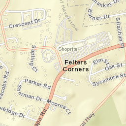 Felters Corners New York Street Map