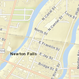 Newton Falls Ohio Street Map