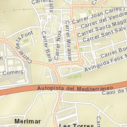 Roda de Barà Street Map