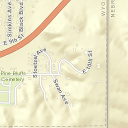 711 Black Blvd, Pine Bluffs, WY Street Map